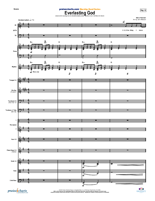 Everlasting God Conductor's Score (New Life Worship)