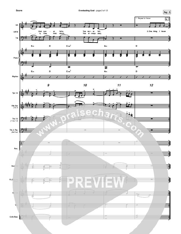 Everlasting God Conductor's Score (New Life Worship)