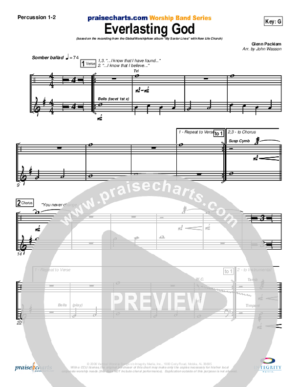 Everlasting God Percussion 1/2 (New Life Worship)