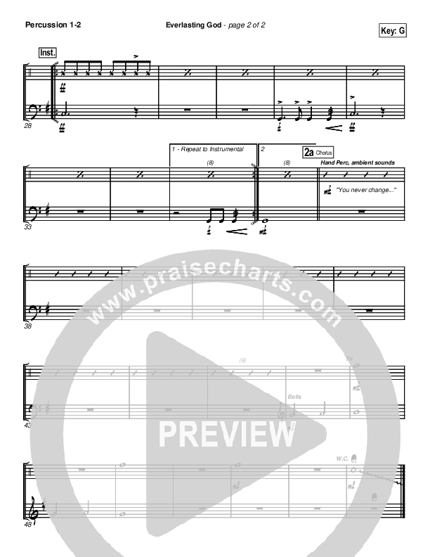 Everlasting God Percussion 1/2 (New Life Worship)