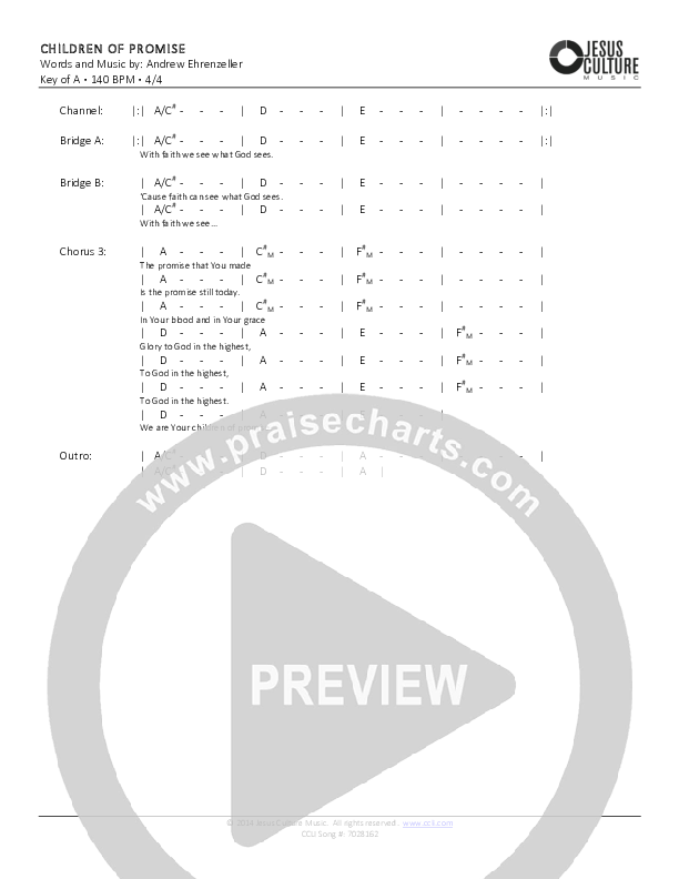 Children Of Promise Chords & Lyrics ()