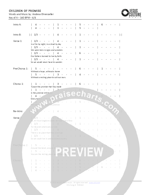 Children Of Promise Chords & Lyrics ()