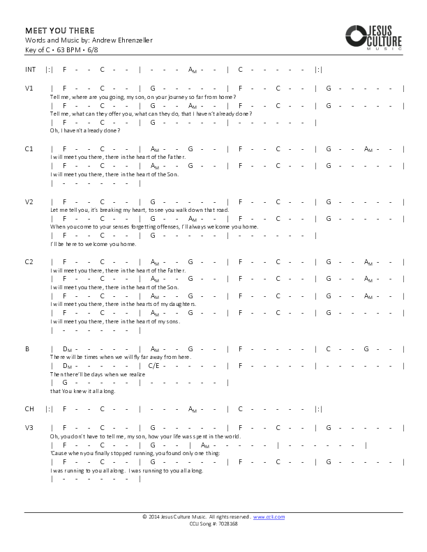 Meet You There Chords & Lyrics ()