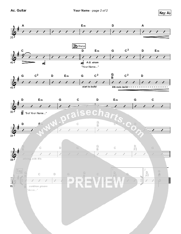 Your Name Acoustic Guitar (New Life Worship)