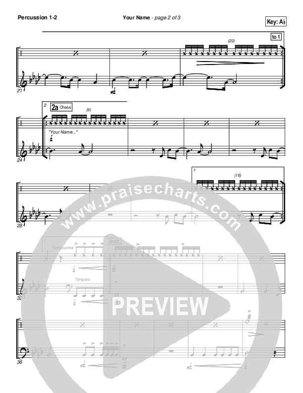 Your Name Percussion (New Life Worship)