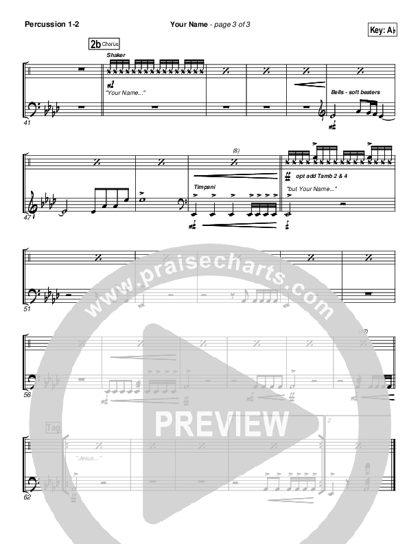 Your Name Percussion (New Life Worship)