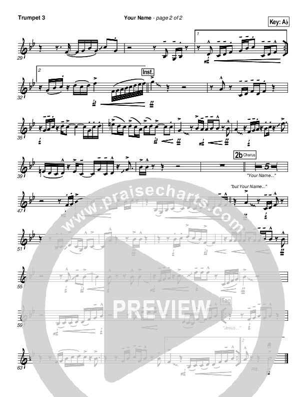 Your Name Trumpet 3 (New Life Worship)