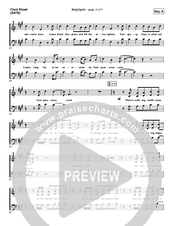 Holy Spirit  Choir Vocals (SATB) (Bryan & Katie Torwalt)