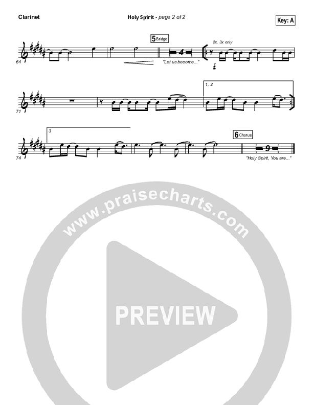 Holy Spirit  Clarinet (Bryan & Katie Torwalt)