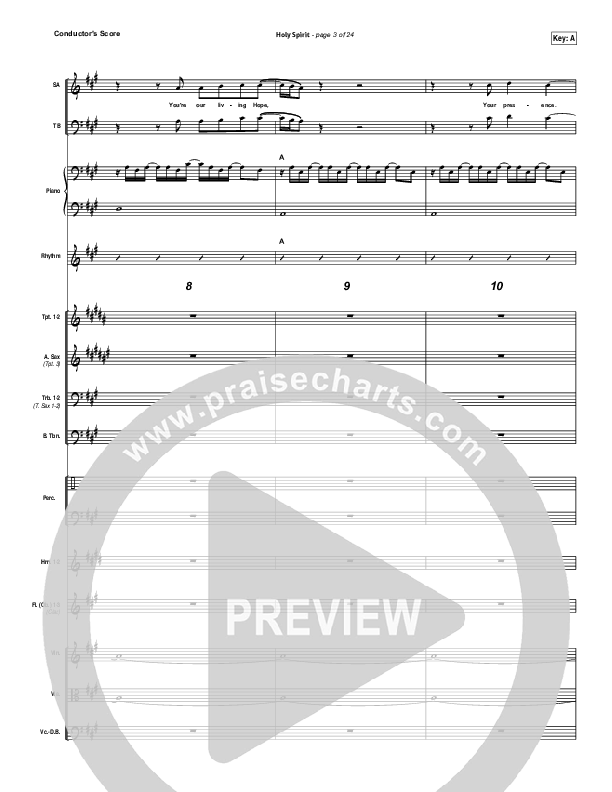 Holy Spirit Conductor's Score (Bryan & Katie Torwalt)
