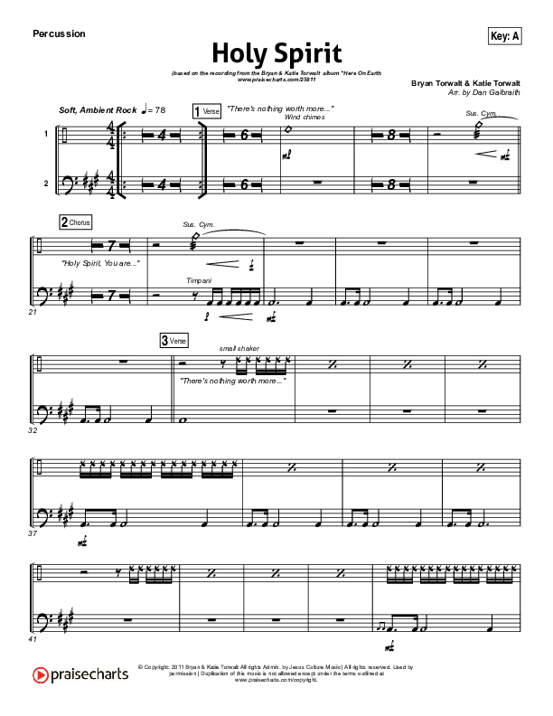 Holy Spirit  Percussion (Bryan & Katie Torwalt)