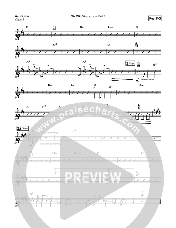 We Will Sing Acoustic Guitar (New Life Worship)