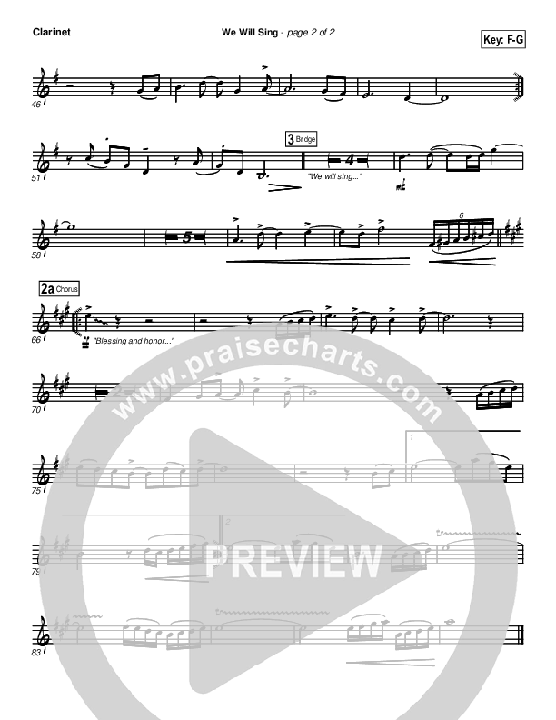 We Will Sing Clarinet (New Life Worship)