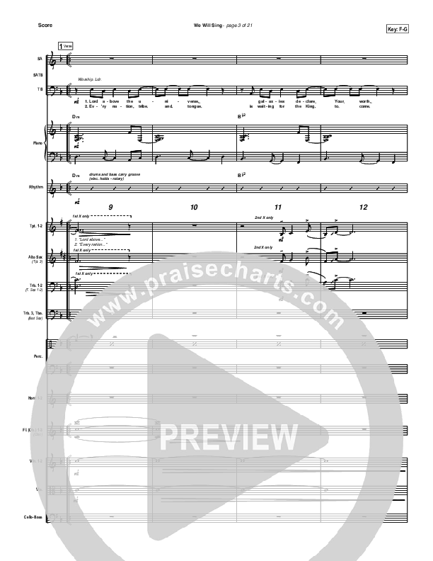 We Will Sing Conductor's Score (New Life Worship)