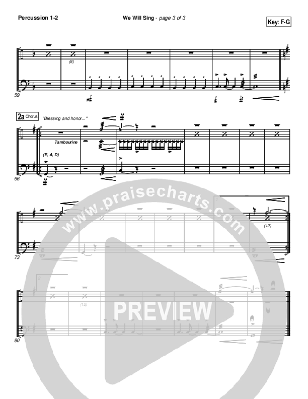 We Will Sing Percussion (New Life Worship)