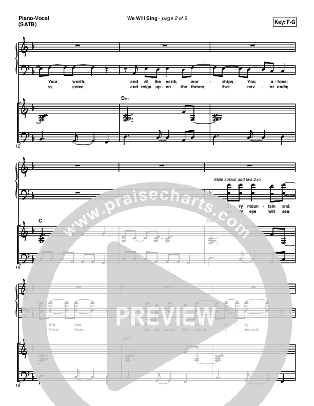 We Will Sing Piano/Vocal (SATB) (New Life Worship)