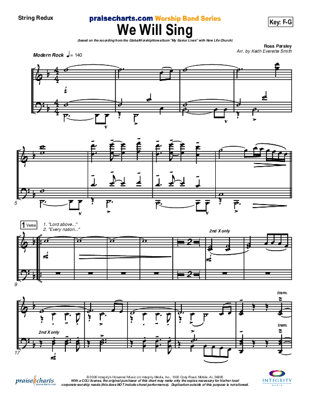 We Will Sing Synth Strings (New Life Worship)