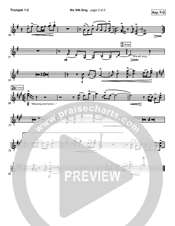 We Will Sing Trumpet 1,2 (New Life Worship)