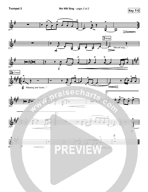 We Will Sing Trumpet 3 (New Life Worship)