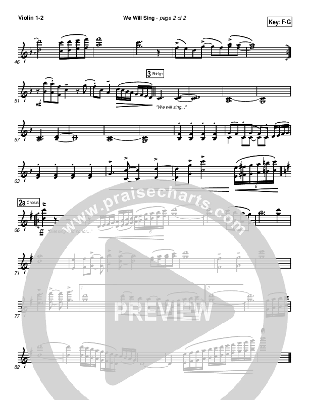 We Will Sing Violin 1/2 (New Life Worship)