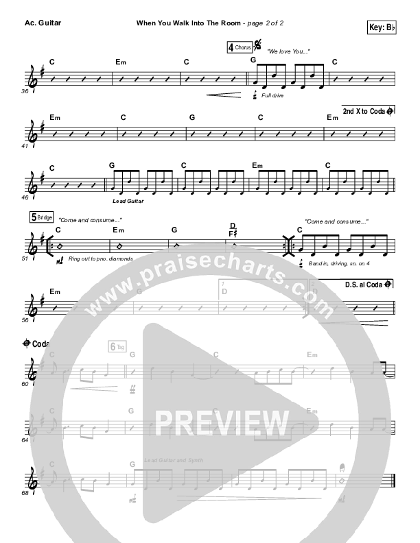 When You Walk Into The Room Acoustic Guitar (Bryan & Katie Torwalt)