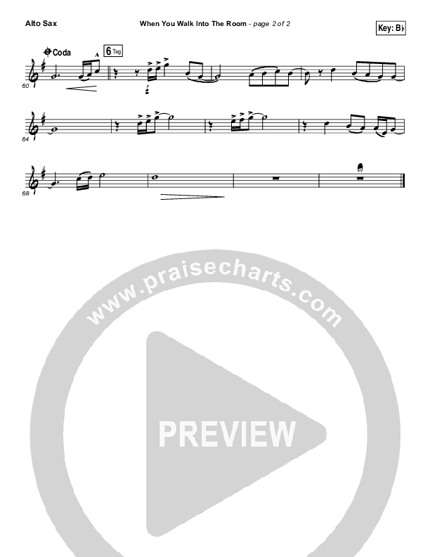 When You Walk Into The Room Alto Sax (Bryan & Katie Torwalt)