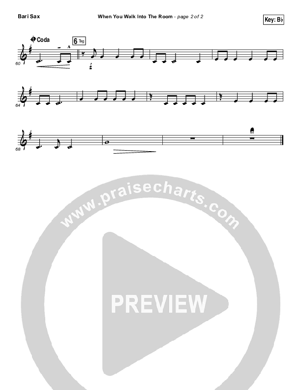 When You Walk Into The Room Bari Sax (Bryan & Katie Torwalt)