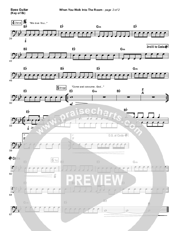 When You Walk Into The Room Bass Guitar (Bryan & Katie Torwalt)