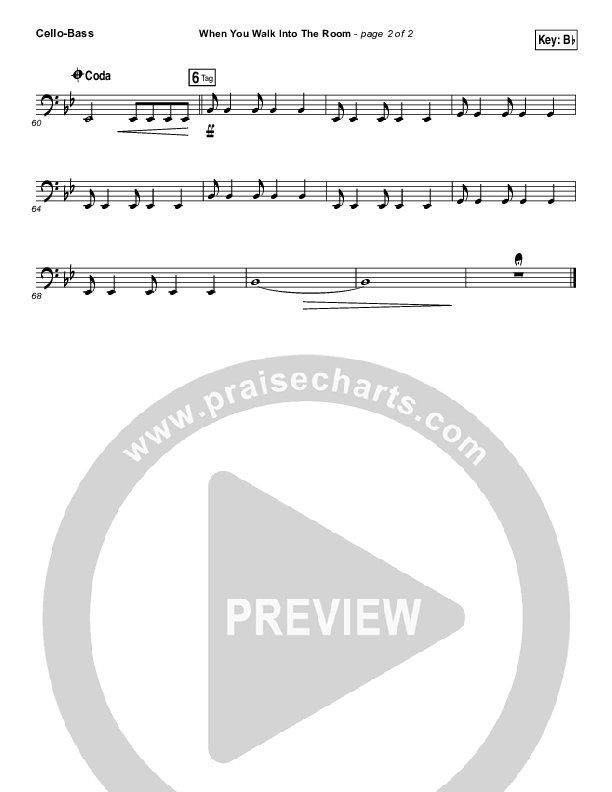 When You Walk Into The Room Cello/Bass (Bryan & Katie Torwalt)