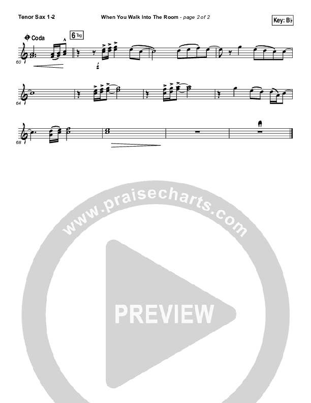 When You Walk Into The Room Tenor Sax 1/2 (Bryan & Katie Torwalt)