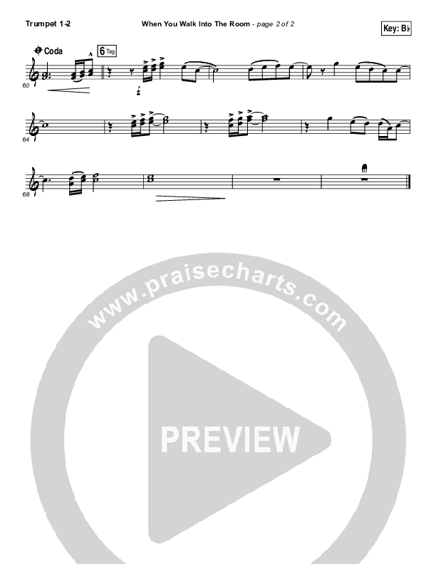 When You Walk Into The Room Trumpet 1,2 (Bryan & Katie Torwalt)