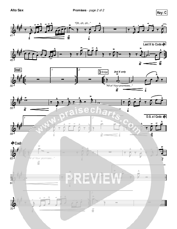 Promises Alto Sax (New Life Worship)