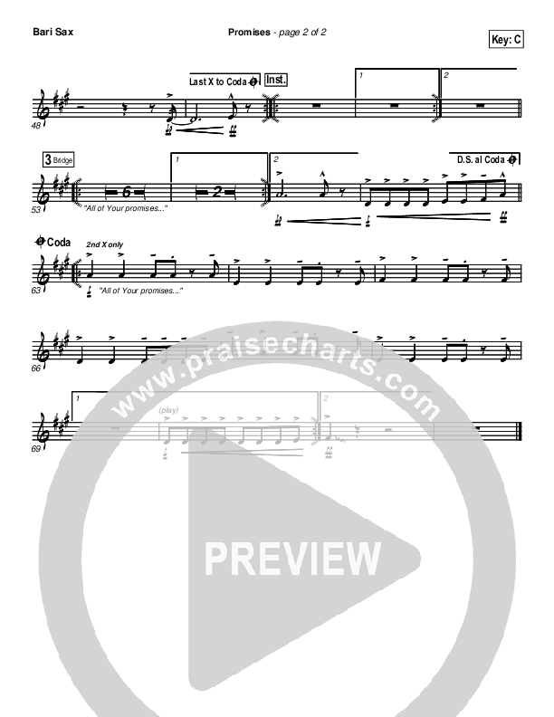 Promises Bari Sax (New Life Worship)