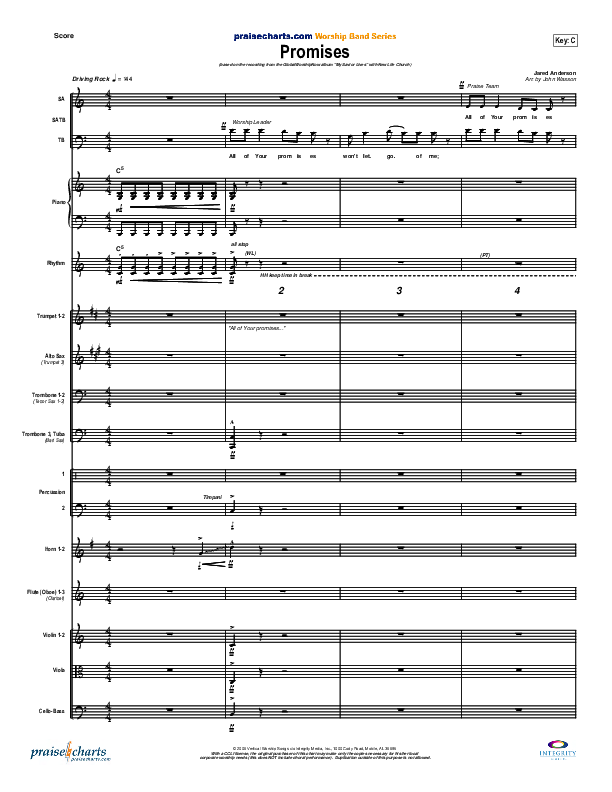 Promises Conductor's Score (New Life Worship)
