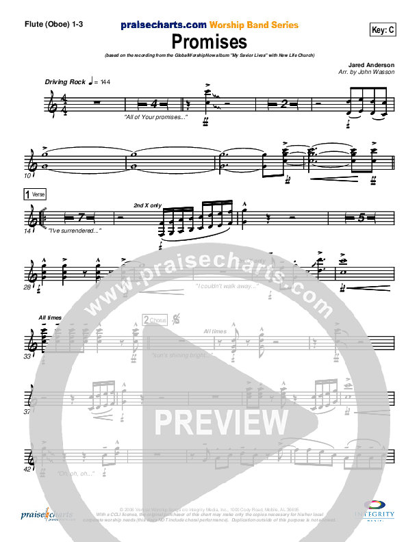 Promises Flute/Oboe 1/2/3 (New Life Worship)