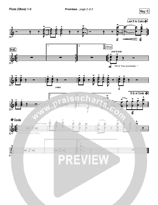 Promises Flute/Oboe 1/2/3 (New Life Worship)