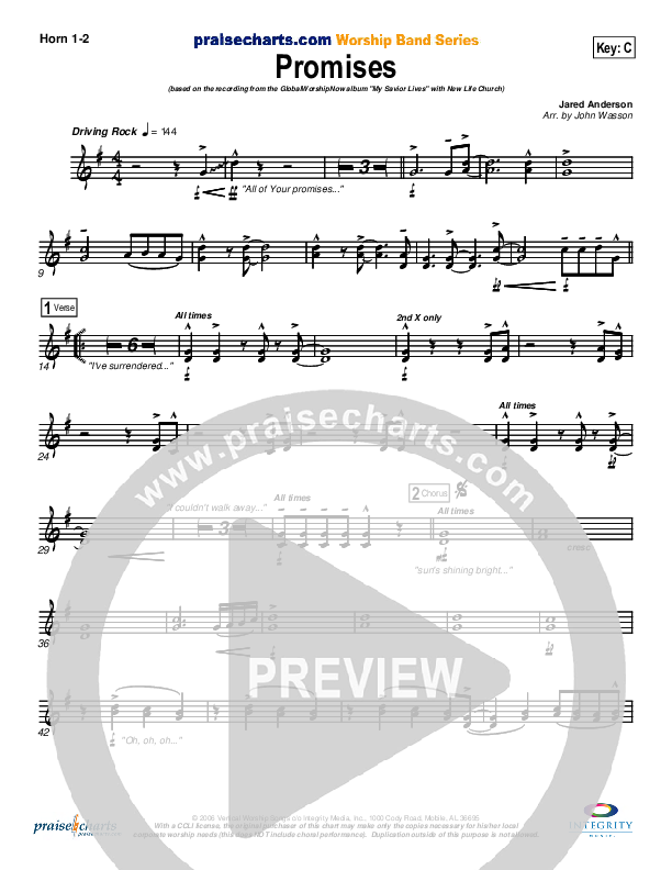 Promises French Horn 1/2 (New Life Worship)