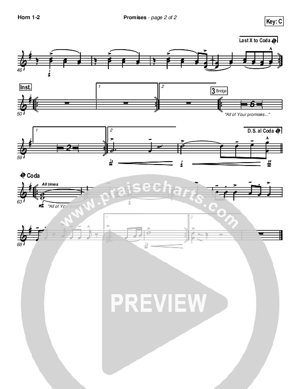 Promises French Horn 1/2 (New Life Worship)