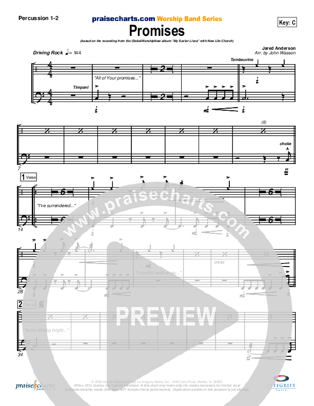 Promises Percussion 1/2 (New Life Worship)
