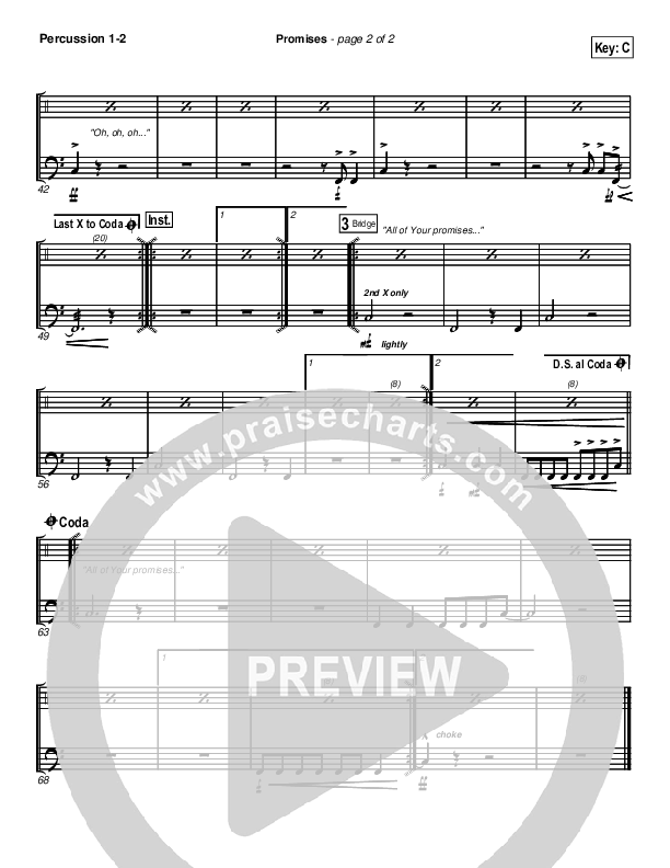 Promises Percussion 1/2 (New Life Worship)