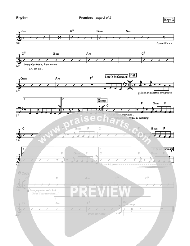 Promises Rhythm Chart (New Life Worship)