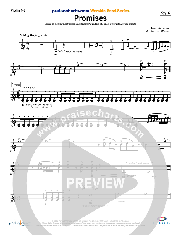 Promises Violin 1/2 (New Life Worship)