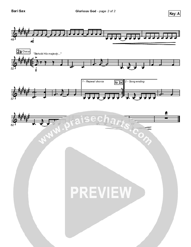 Glorious God Bari Sax (New Life Worship)