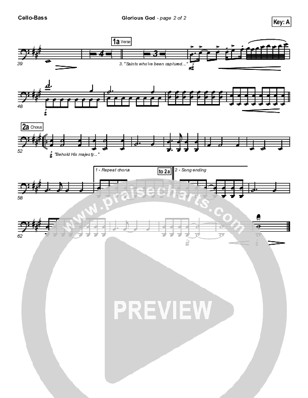 Glorious God Cello/Bass (New Life Worship)