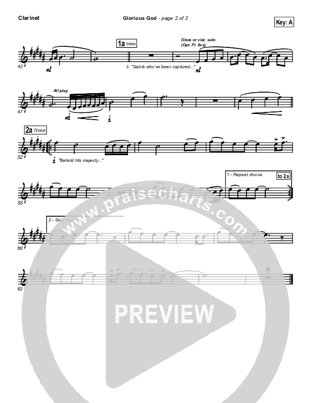 Glorious God Clarinet (New Life Worship)