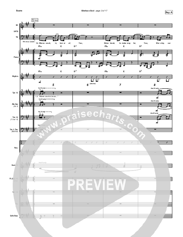 Glorious God Conductor's Score (New Life Worship)