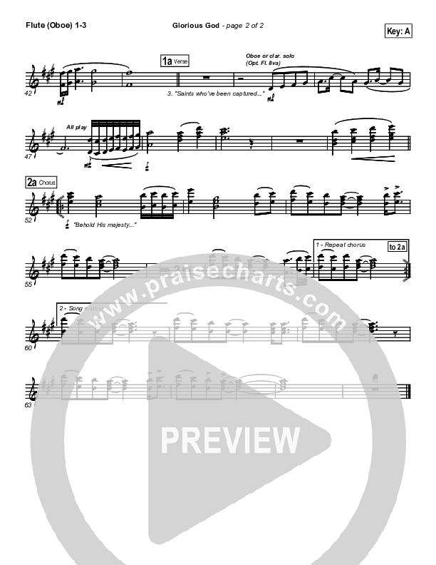 Glorious God Flute/Oboe 1/2/3 (New Life Worship)