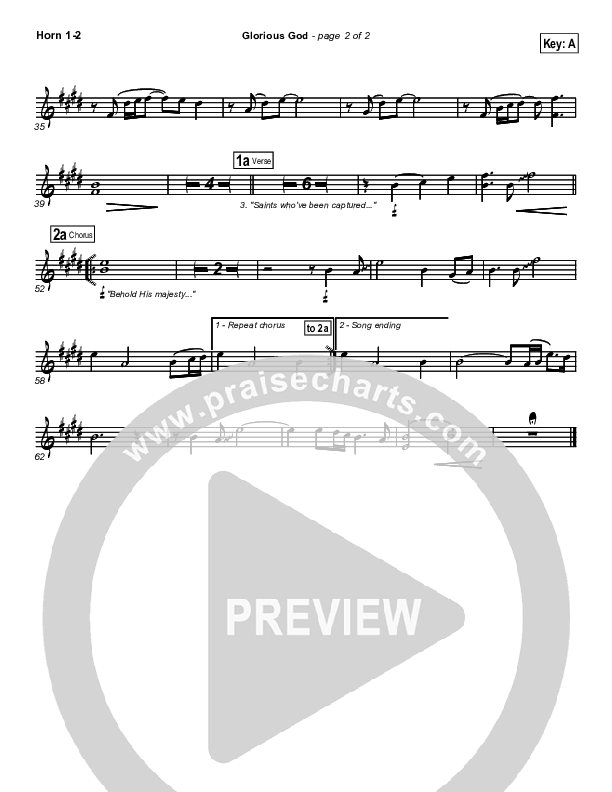 Glorious God French Horn 1/2 (New Life Worship)