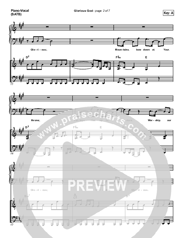 Glorious God Lead & Piano (New Life Worship)