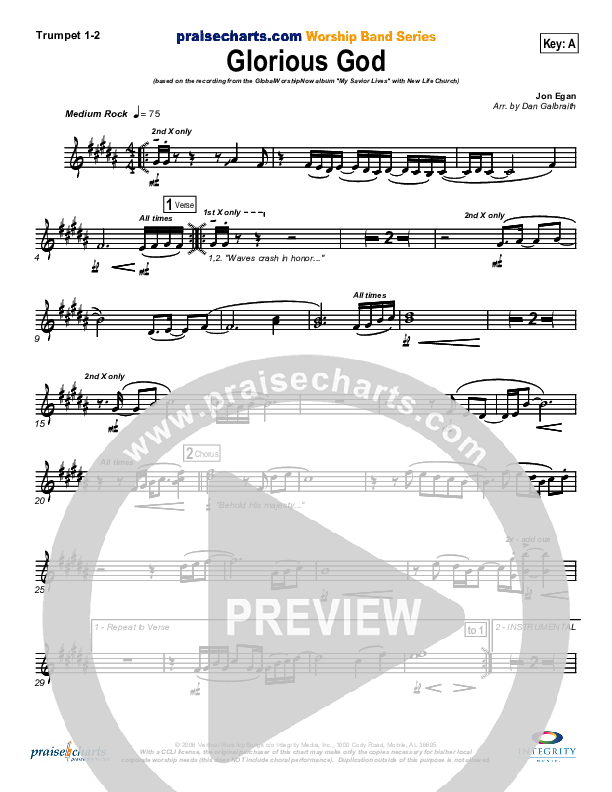 Glorious God Brass Pack (New Life Worship)